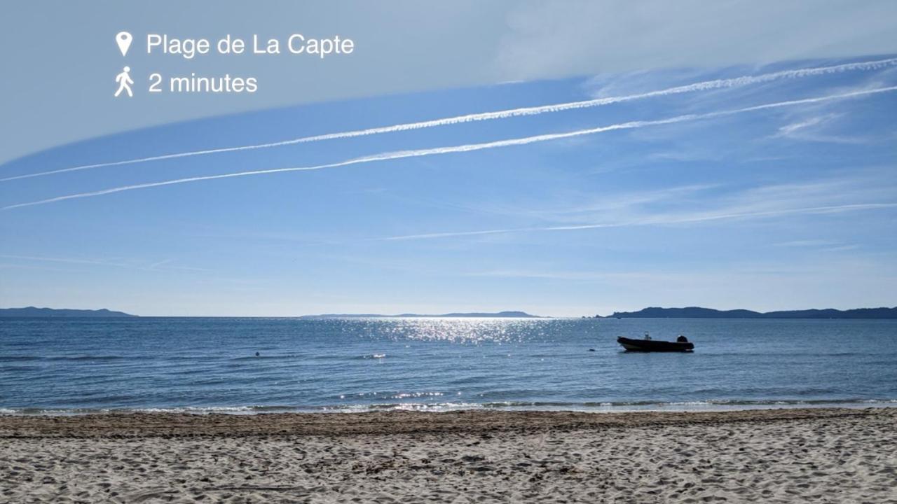 L'Instant Plage - Vue Mer - Bord De Plage - La Capte - Cote D'Azur Ιέρ Εξωτερικό φωτογραφία